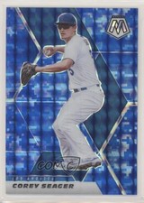 2021 Panini Mosaic Blue Camo Mosaic Prizm Corey Seager #198 0p1e