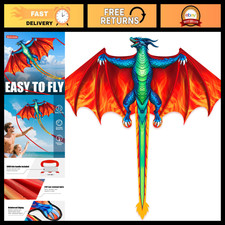 Large Easy to Fly Kite for Kids Adults, Perfect for Ages 4-12, Fun Outdoor Act