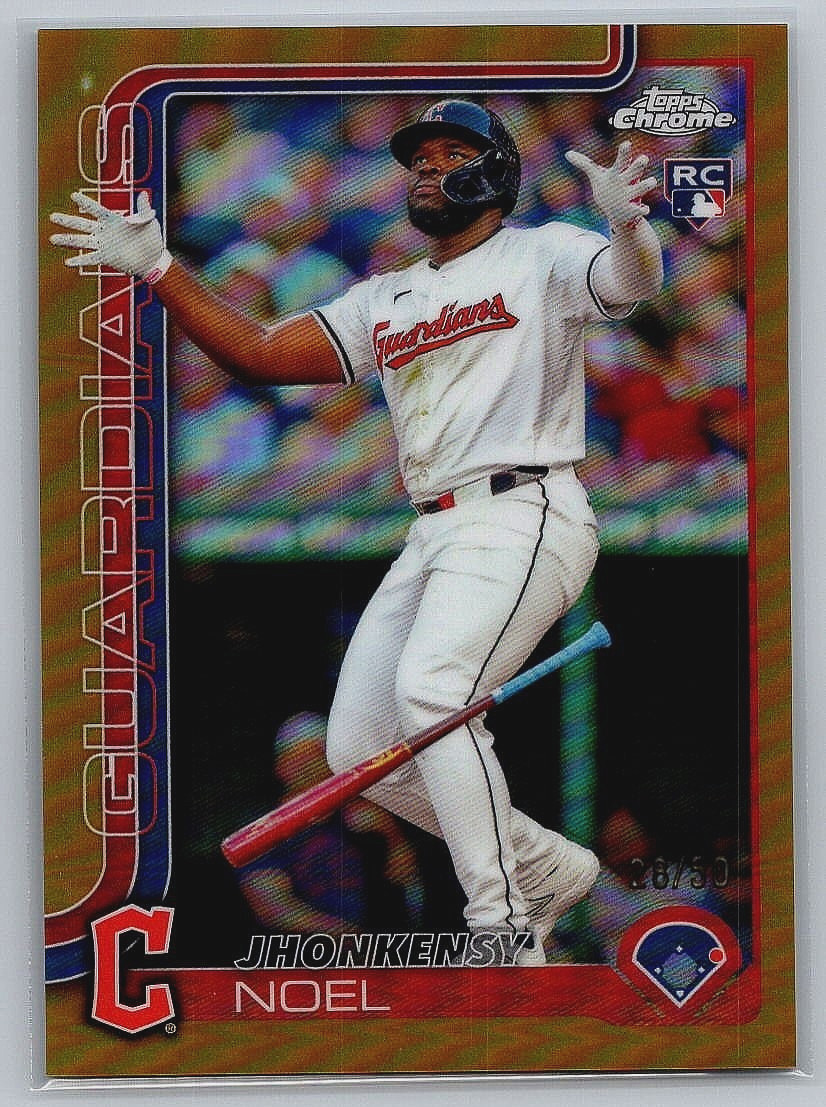 2025 Topps Chrome Jhonkensy Noel #291 Gold Refractor /50 (RC)