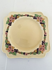 Vintage Crown Ducal Gainsborough England Blackberry Floral Plate 10", saucer 8"