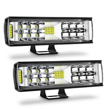 AUTOFEEL Led Light Bar, 7 Inch Led Pods Light 5500LM 6500K White Lighting, 2Pcs