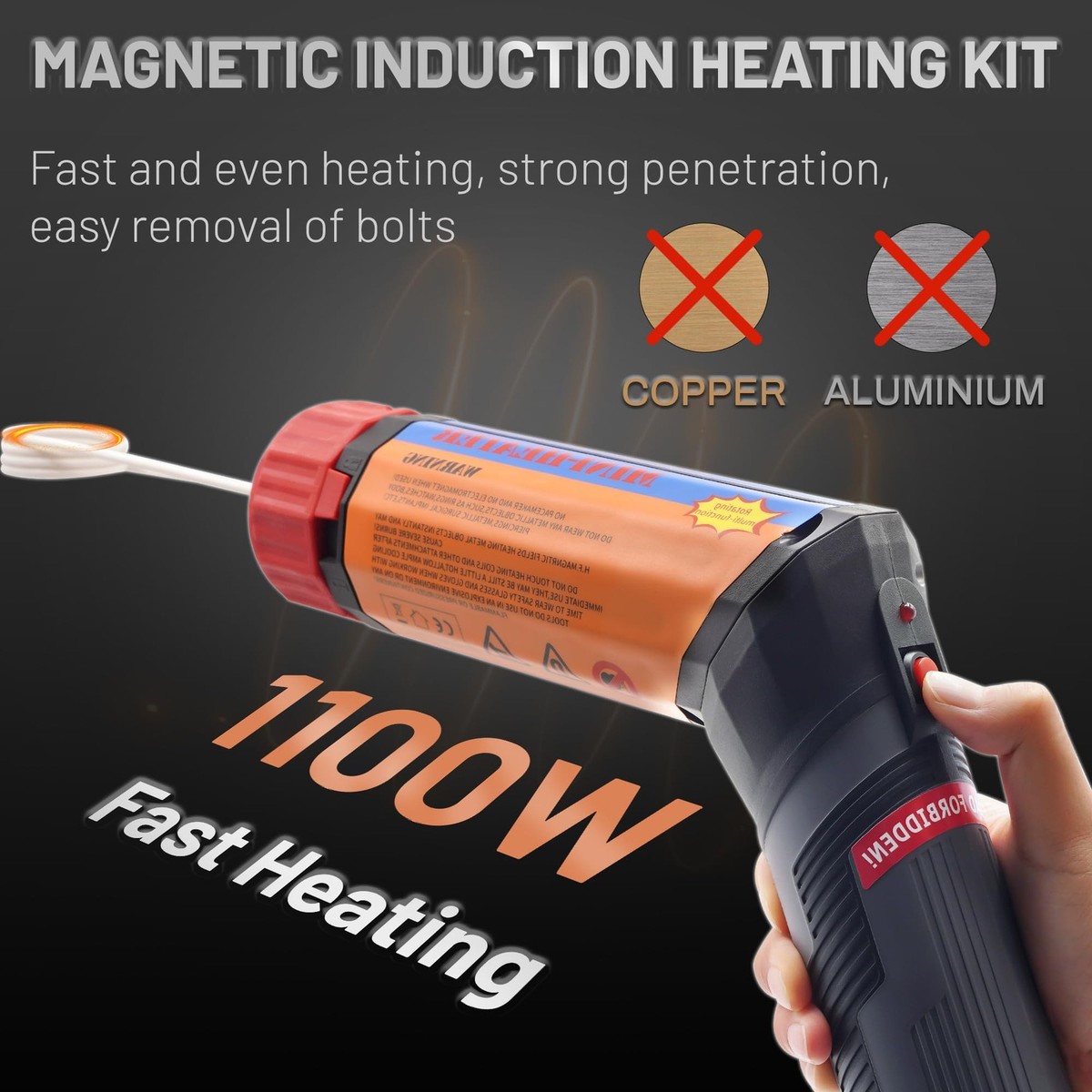 KJLYLPP Flameless Heat Induction Tool, 1100W Magnetic India