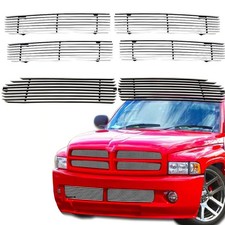 1999-2001 Dodge Ram Sport Chrome Billet Grille Insert Upper Bumper Combo 1999-2001 Dodge Ram Sport Chrome Billet Grille Insert Upper Bumper Combo