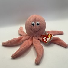 Ty Beanie Baby INKY pink OCTOPUS w/tags - DOB 11/29/1994 Retired 1st Gen. Clean