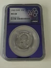 1965 SMS 25C Washington Quarter MS68 NGC Trader Bea Purple