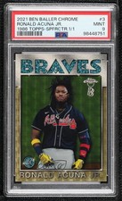 Marketplace image: 2021 Chrome Ben Baller Edition Superfractor 1/1 Ronald Acuna Jr PSA 9 MINT qf6