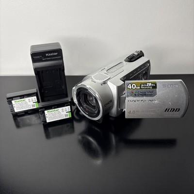 Sony Handycam DCR-SR200 (Silver) 40GB Camcorder w/Portable Charger & 2 Batteries