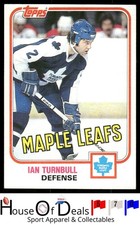 1981-82 Topps #42 Ian Turnbull Toronto Maple Leafs NHL Hockey Card