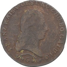 [#135755] Austria, Franz I, 1 Kreuzer, 1812, Baia mare, Copper, VF, KM:2112