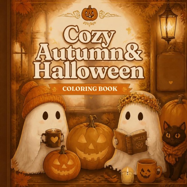Malbuch Herbst & Halloween, Ausmalbuch FüR Erwachsene, Kreativbuch-image