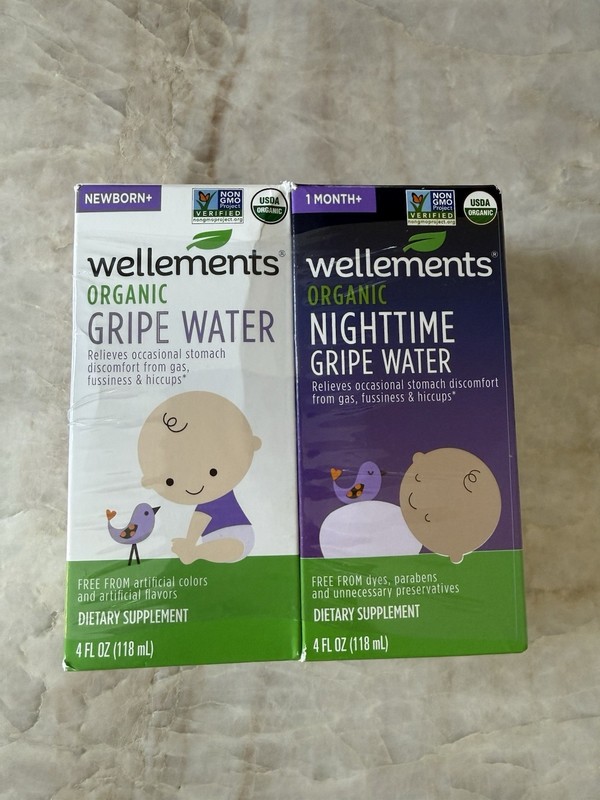 Organic Gripe Water for Babies Day & Night Combo Pack (4 Fl Oz) - Infant Grip...