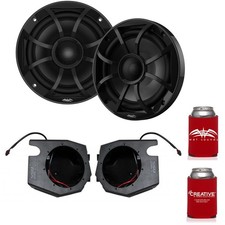 Wet Sounds Recon6-BG 6.5" Black Grill Marine Speakers with SSV RZ4-F65U