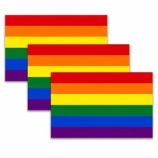 Vinyl Flag Stickers, Car Decals, Waterproof Indoor Outdoor, Laptop 3 Pride Flag