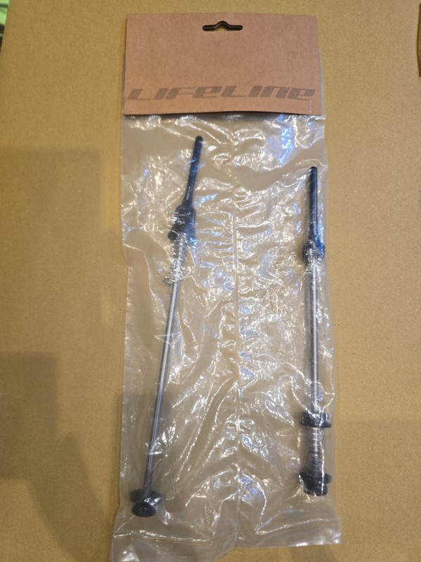 Lifeline Titanium Quick Release Skewer Set (Road) 100mm And 130mm Black New