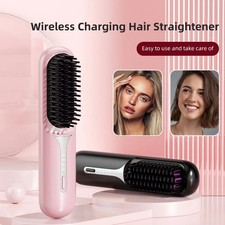 Cordless Hair Straightener 3 Temperature Electric Negative Ions Ceramic Brush