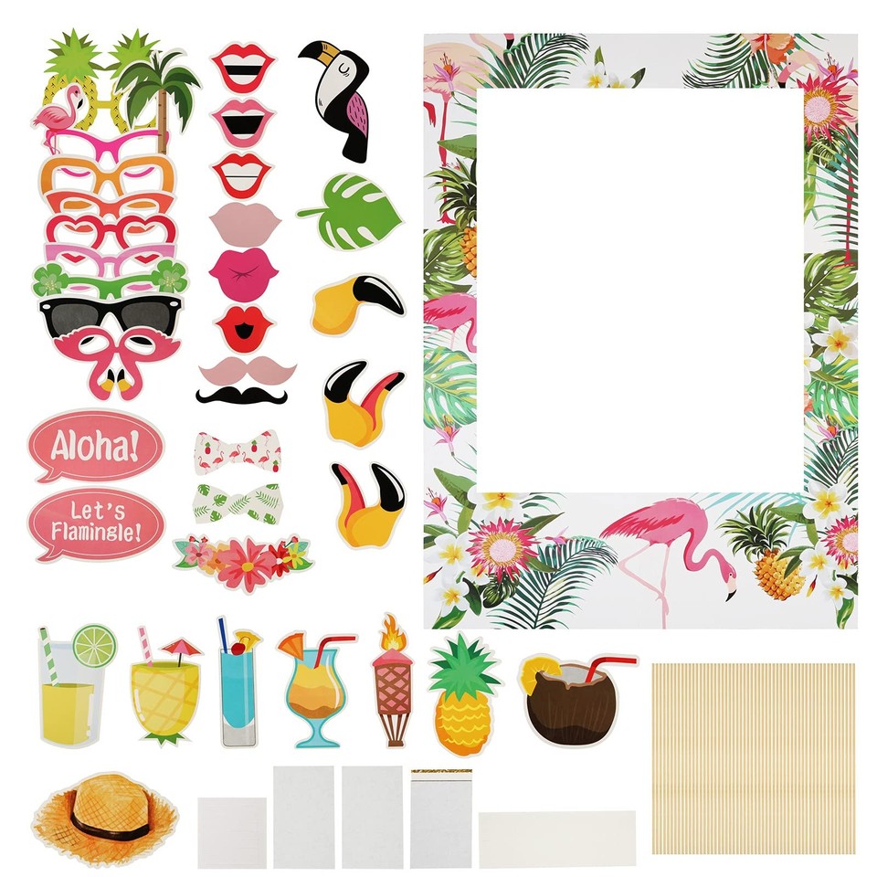 Kit Photo Booth 24 Pezzi Matrimonio - Accessori Foto Per Feste, Addio Nubilato, Compleanni, Natale (Oro) - Foto 9