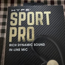 HYPE SPORT PRO Rich Dynamic Sound In Line Mic Secure Fit Carrying Case Ear Gels