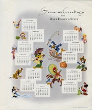 Walt Disney & Staff 1943 Christmas Card Hank Porter Illustrations History Vault