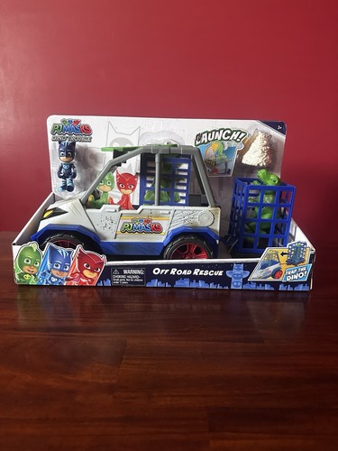 New PJ Masks Dino Trouble Off Road Rescue Vehicle, Includes Dinosaur and Catboy