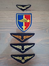 Lot 5 Patchs, Insignes, Écussons, Armée De L'Air, Armée Française