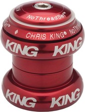 Chris King No ThreadSet Negrita 1-1/8" Auriculares Bicicleta Sin Roscas - Rojo