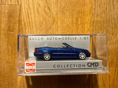 Top: Busch 49405 Mercedes CLK Cabriolet CMD blaumetallic Automodell 1:87 OVP!