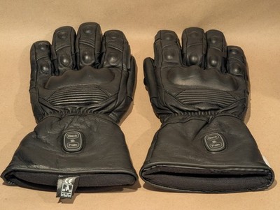 KEMIMOTO Heated Leather Motorcycle Gloves XL 7.4V 3000mAh Sheepskin F1109-08036