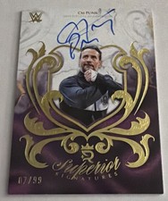 2025 Topps Royalty WWE CM PUNK Superior Signatures On Card Auto  07/99 SUP-CMP