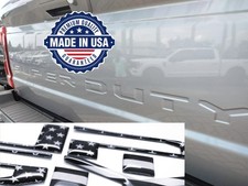 Compatible With 2023 24 25 26 3d Us Blackened Flag Domed Raised Tailgate Letters