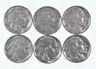 1930-1937 XF/AU Better Condition: Great Detail in Buffalo Horn 6 Coin Lot *717