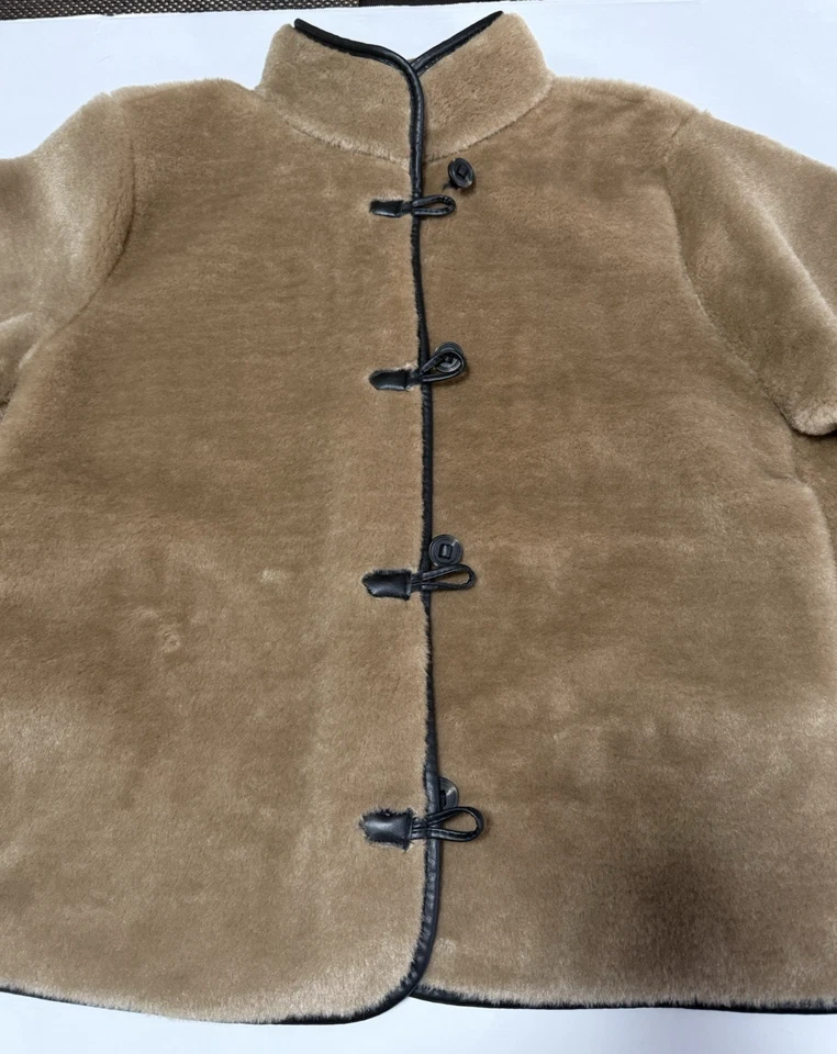 Nuevo con etiquetas Abrigo/Chaqueta de Lona H&M Mujer Piel Sintética/Cuero Marrón Talla L Foto 3 de 4