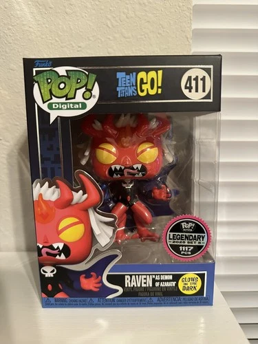 Funko Pop! Digital Legendary Raven Demon of Azarath Teen Titans Go #411 Glow