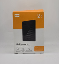 WD My Passport 2TB Portable External Hard Drive Black USB 3.2 HDD WDBYVG0020BBK