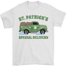 San Patricio Cerveza Entrega Divertido Alcohol Guiness Hombre Camiseta 100%