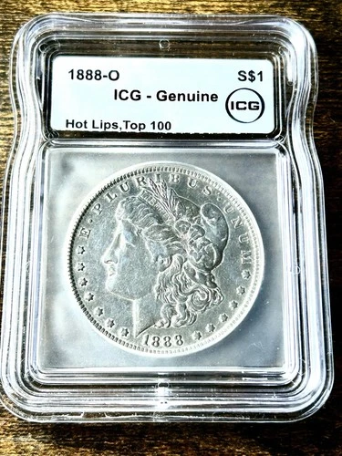 1888-O Morgan Silver Dollar - Hot Lips, Top 100 VF