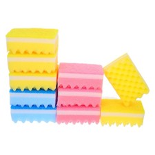 10 Pcs Washing Dishes Sponges Double-sided Dishwashing Scrub Wave Cleaning
