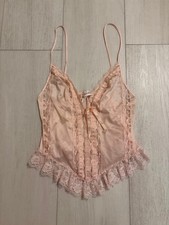 Vintage Frederick's of Hollywood Nylon Cami Sz L Light Pink
