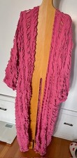 Chunky Armadillo Full Length Pink Cotton Boho Duster ~ One Size Fits Most