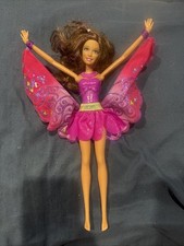 Barbie Fairy Secret Doll Brunette Pink Butterfly 2010 Mattel