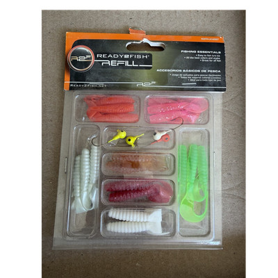 Ready2Fish Assorted 4in Soft Plastic Grub Worms w/ Jigheads 25 Pack R2FR-LKASST