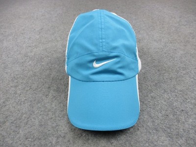 Nike Hat Cap Strap Back Mens Blue Featherlight Dri-FIT Running Tailwind Knit