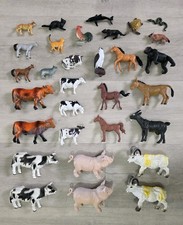 FARM ANIMALS FIGURES BUNDLE pig NANNY GOAT pony CAT horse COW animal BULL set