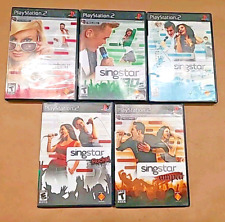 Lot Of 5 Sony Playstation 2 PS2 Singstar Games 80s 90s Pop Rocks Amped MOST CIB
