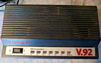 USRobotic 5686 V92 External Fax Modem Dial up Sportster