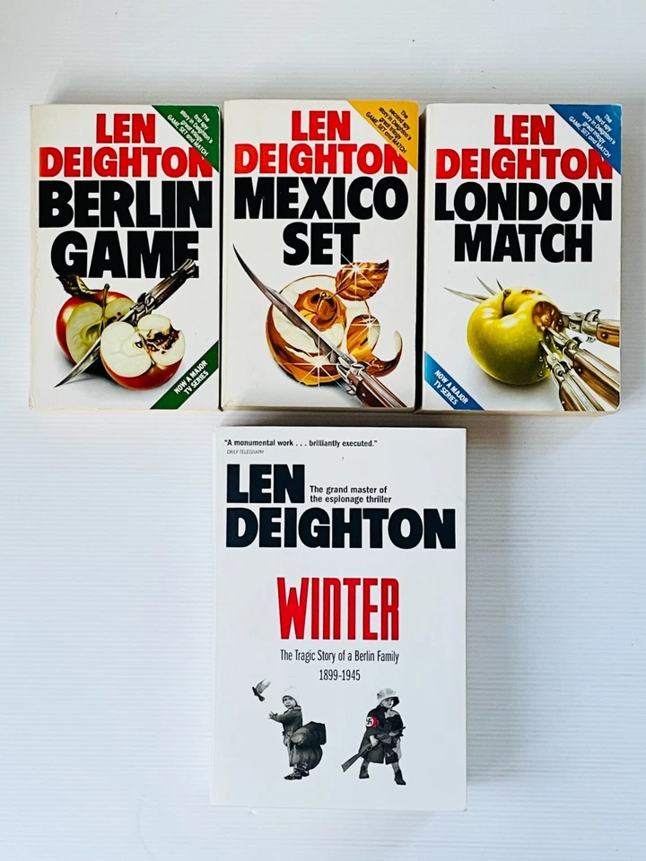 Len Deighton - 4 Book Lot Spy Thrillers - Game Set Match + Winter / PBs Good Con - image 2 of 4