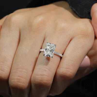 CT Radiant Cut Lab Grown Engagement Ring IGI Certified