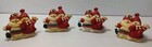 4 Piece Hallmark Mitford Snowmen Hats Scarves Mittens Napkin Rings