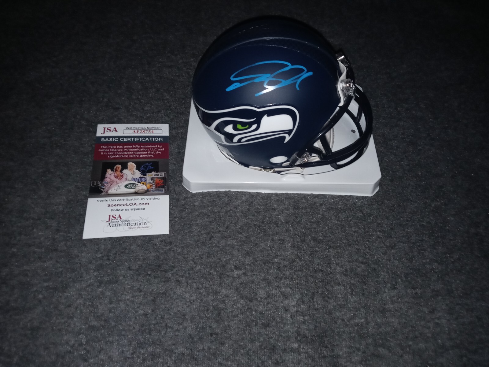 Greg Olsen Autographed Signed Seattle Seahawks Mini Helmet Jsa 