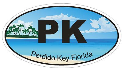 Perdida Sticker Perdido Key Florida Oval Bumper Sticker or Helmet Sticker D1263 Euro ...