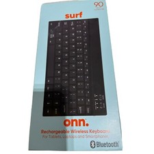 New Onn Rechargeable Bluetooth Wireless Keyboard, Apple  Android Tablets Phones